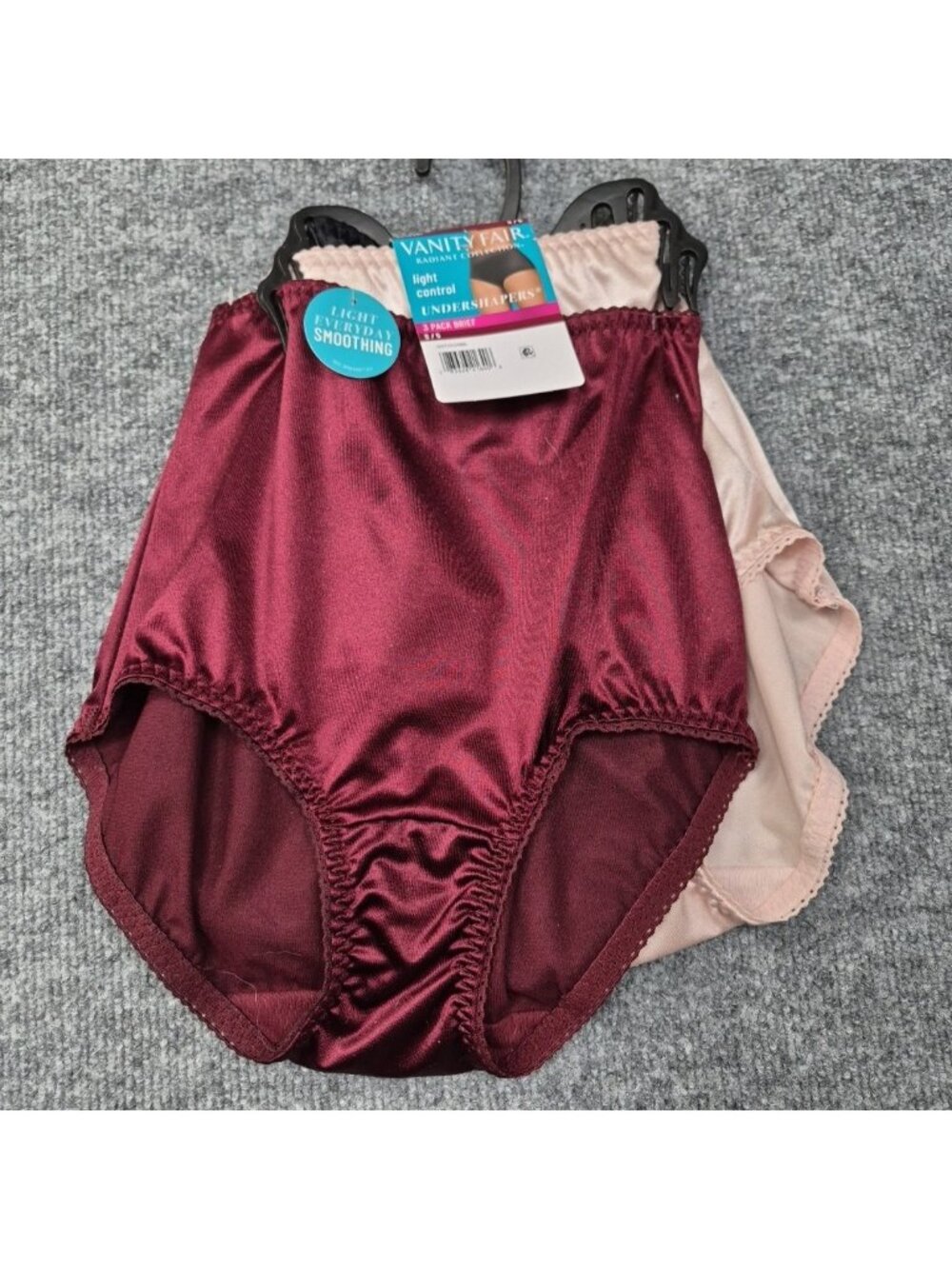 NEW S/5 Vanity Fair Radiant Collection 3 Pair Briefs Undershapers Red Pink Black
